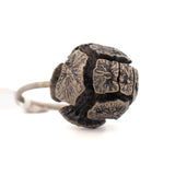 sterling silver redwood cone ring