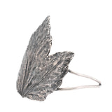 sterling silver maple leaf cuff bracelet
