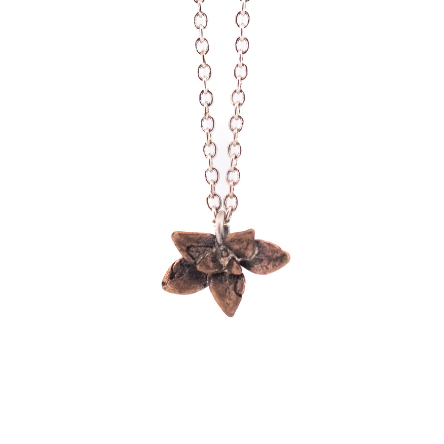 bronze floral succulent necklace 3