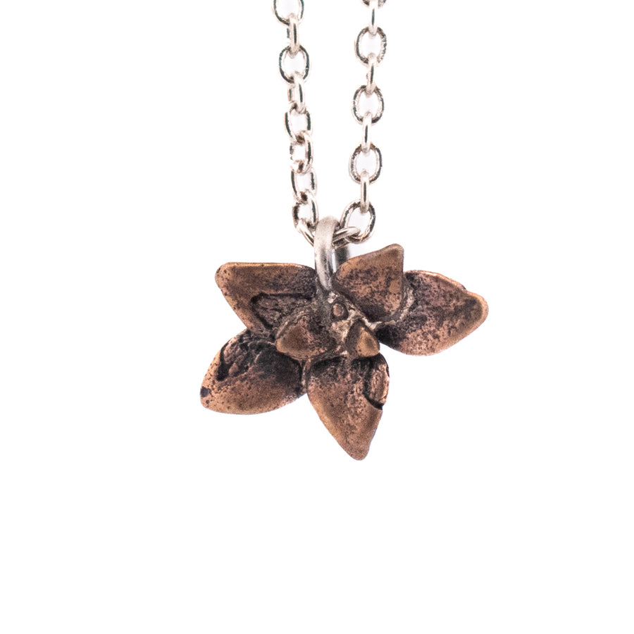 bronze floral succulent necklace 3