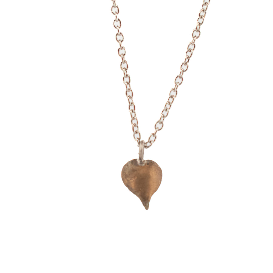 bronze string of hearts necklace 2