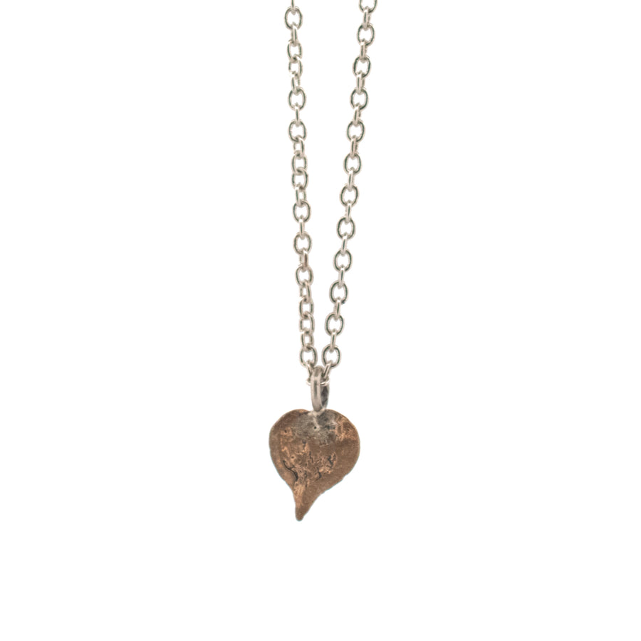 bronze string of hearts necklace 2