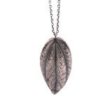 sterling silver peperomia leaf necklace