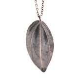 sterling silver peperomia leaf necklace