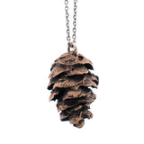 bronze large pine cone necklace