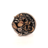 sterling silver with bronze accents succulent garden ring