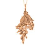 gold vermeil vertical cedar sprig necklace