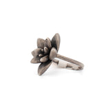 sterling silver floral succulent ring 7