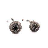 sterling silver daisy bud earrings