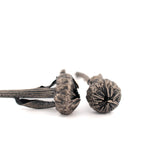 sterling silver daisy bud earrings