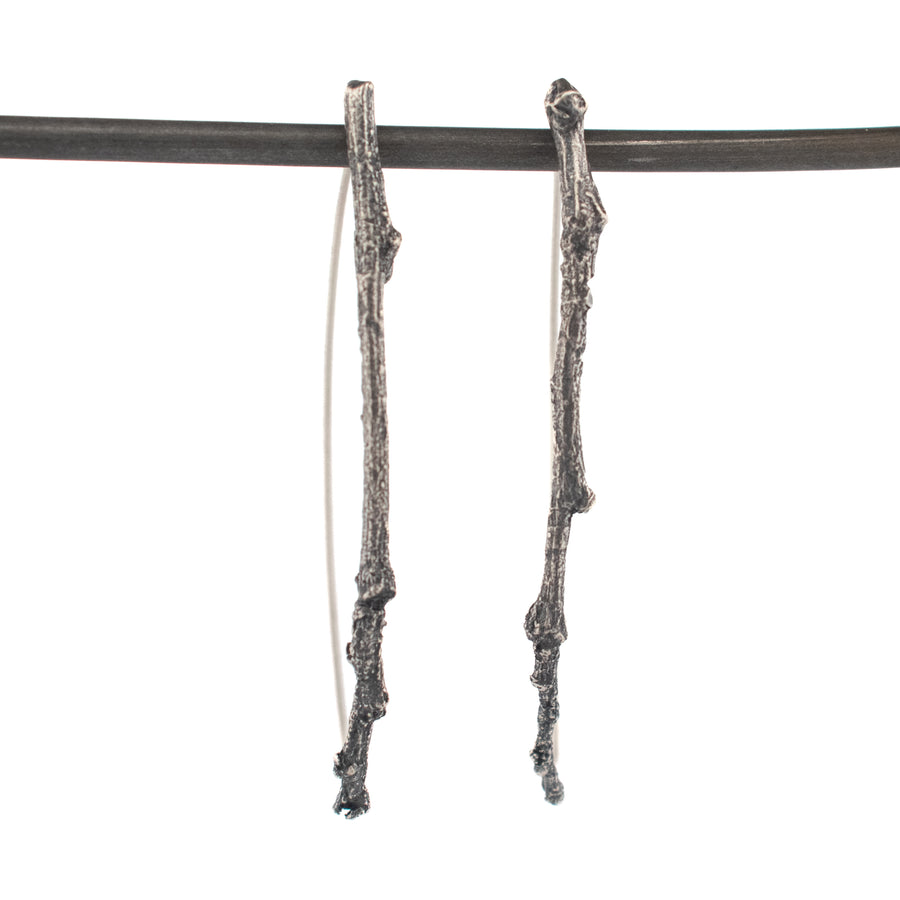 sterling silver long twig earrings 2