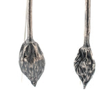 sterling silver chive bud earrings