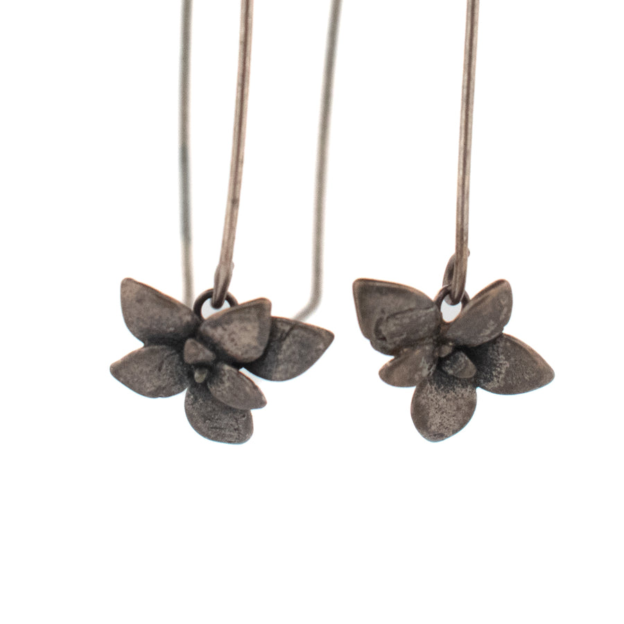 sterling silver floral succulent earrings 4