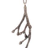 sterling silver large cherry terminal bud spring twig necklace