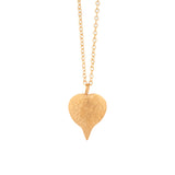 gold vermeil string of hearts necklace