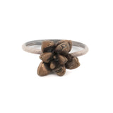 bronze floral succulent ring