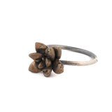 bronze floral succulent ring