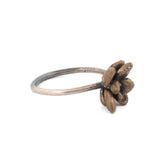 bronze floral succulent ring