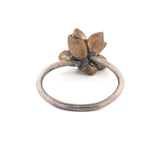 bronze floral succulent ring