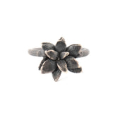 sterling silver floral succulent ring 1