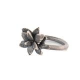 sterling silver floral succulent ring 1