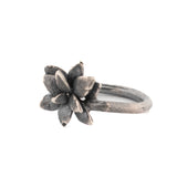 sterling silver floral succulent ring 1