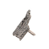 sterling silver vertical tree bark ring 6