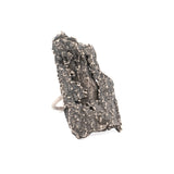 sterling silver vertical tree bark ring 6