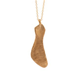 gold vermeil maple seed necklace 1