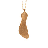 gold vermeil maple seed necklace 1