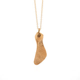 gold vermeil maple seed necklace 1