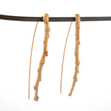 gold vermeil long twig earrings