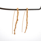 gold vermeil long twig earrings