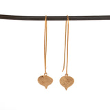 gold vermeil string of hearts earrings