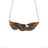 bronze locust pod necklace