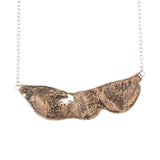 bronze locust pod necklace