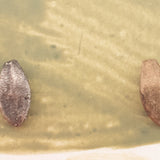sterling silver and bronze succulent petal earring studs