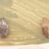 sterling silver and bronze succulent petal earring studs
