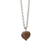 bronze string of hearts necklace 5