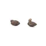 sterling silver succulent petal earring studs 1