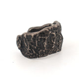 sterling silver open-back bark band 2