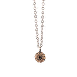 bronze Pokeweed bud necklace