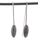 sterling silver white pine threader earrings