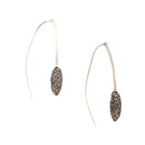 sterling silver white pine threader earrings