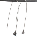 sterling silver eucalyptus pod threader earrings 3