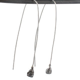 sterling silver eucalyptus pod threader earrings 3