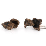 bronze water drop cufflinks