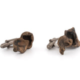 bronze water drop cufflinks