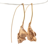 gold vermeil sedum floral succulent wishbone earrings