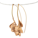 gold vermeil sedum floral succulent wishbone earrings